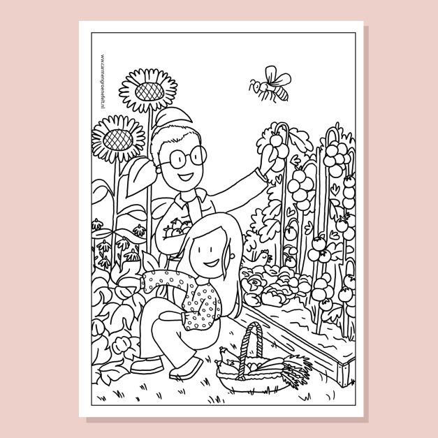 Kleurplaat moestuin - Afbeelding 2